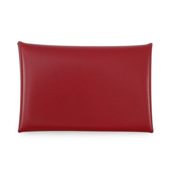 HERMES Calvi Box Calf Leather Rouge Piman - Picture 9 of 11